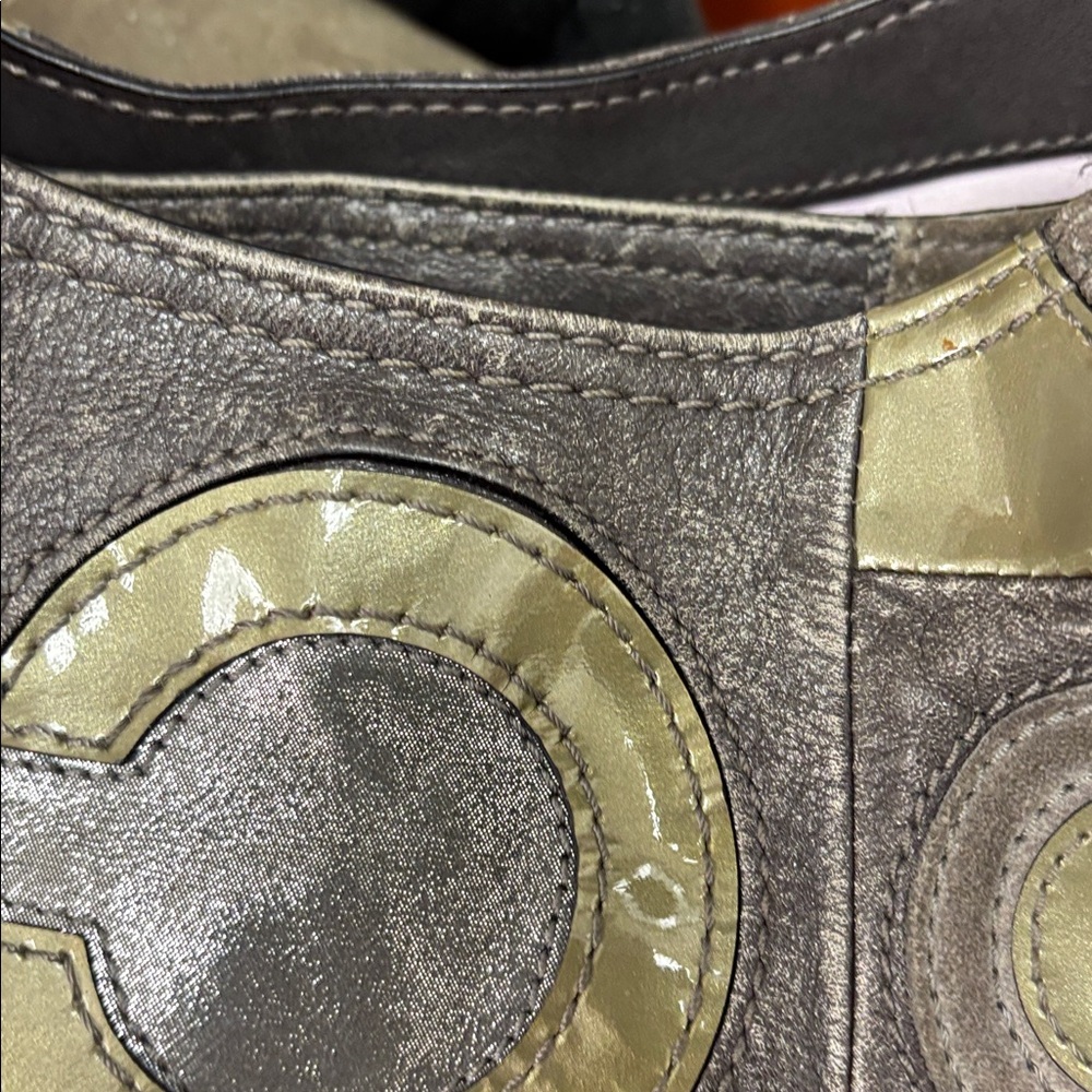 Stylish Women's Patchwork Bag - Black and Gray- minor wears but great condition - Picture 14 of 16